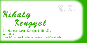 mihaly kengyel business card